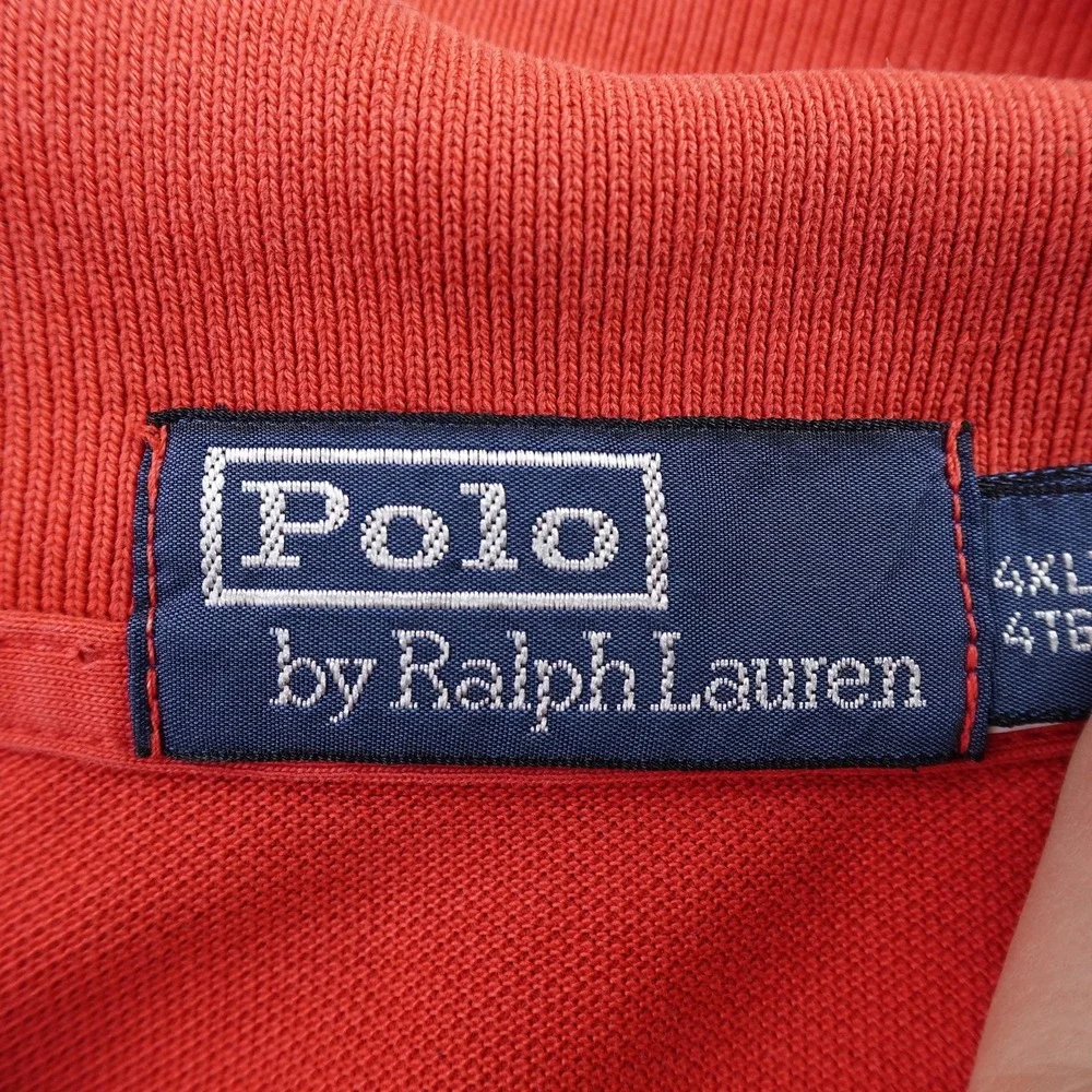 Ralph‎ Lauren Polo Shirt Mens 4XLT Red USA Flag Pony Logo Short Sleeve Golf NYC